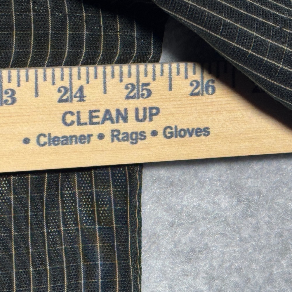 Haggar Luxury Microfiber Shirt Mens XL Black Gold‎ Pinstripe Short Sleeve - Picture 6 of 7